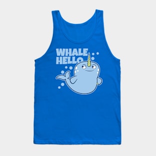 Whale Hello Cute Narwhal Tank Top